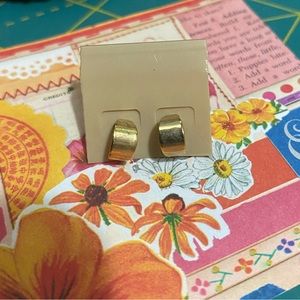 Gold stud earrings